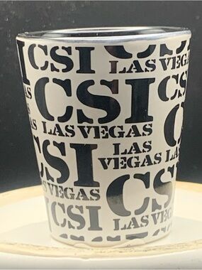 Pre Owned CSI Las Vegas Crime Scene Investigation Shot Glass Shotglass